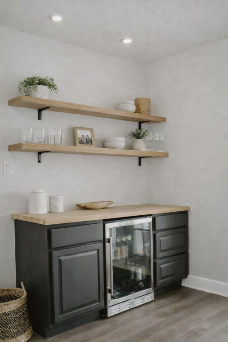 Basement wet bar rendering