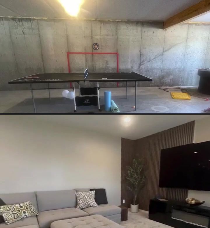 A Prior Lake basement before and after BuildFlow finished it